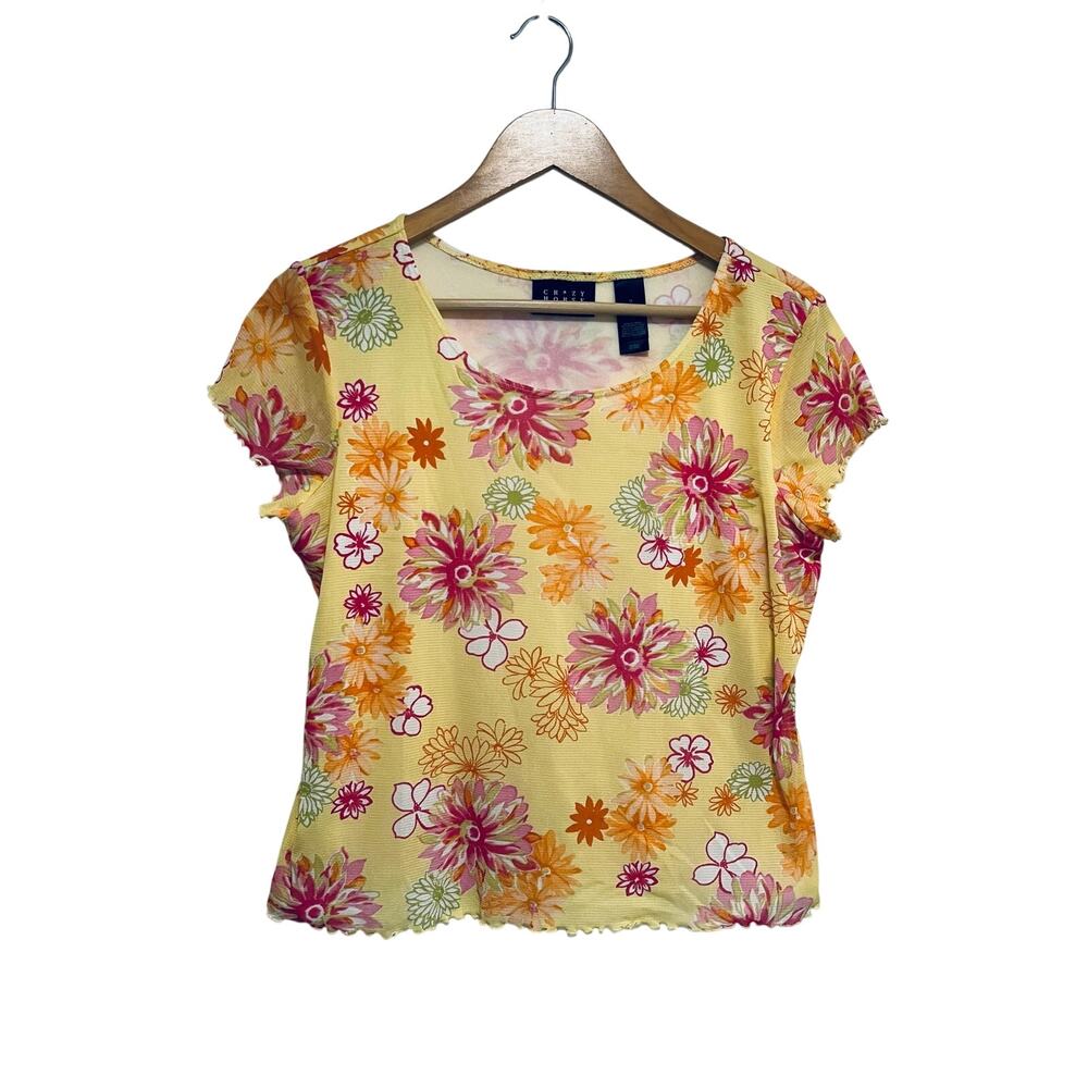 Vintage yellow floral top